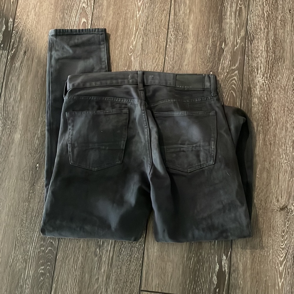 Men’s PacSun skinny tapered, jeans, charcoal wash - Picture 4 of 4